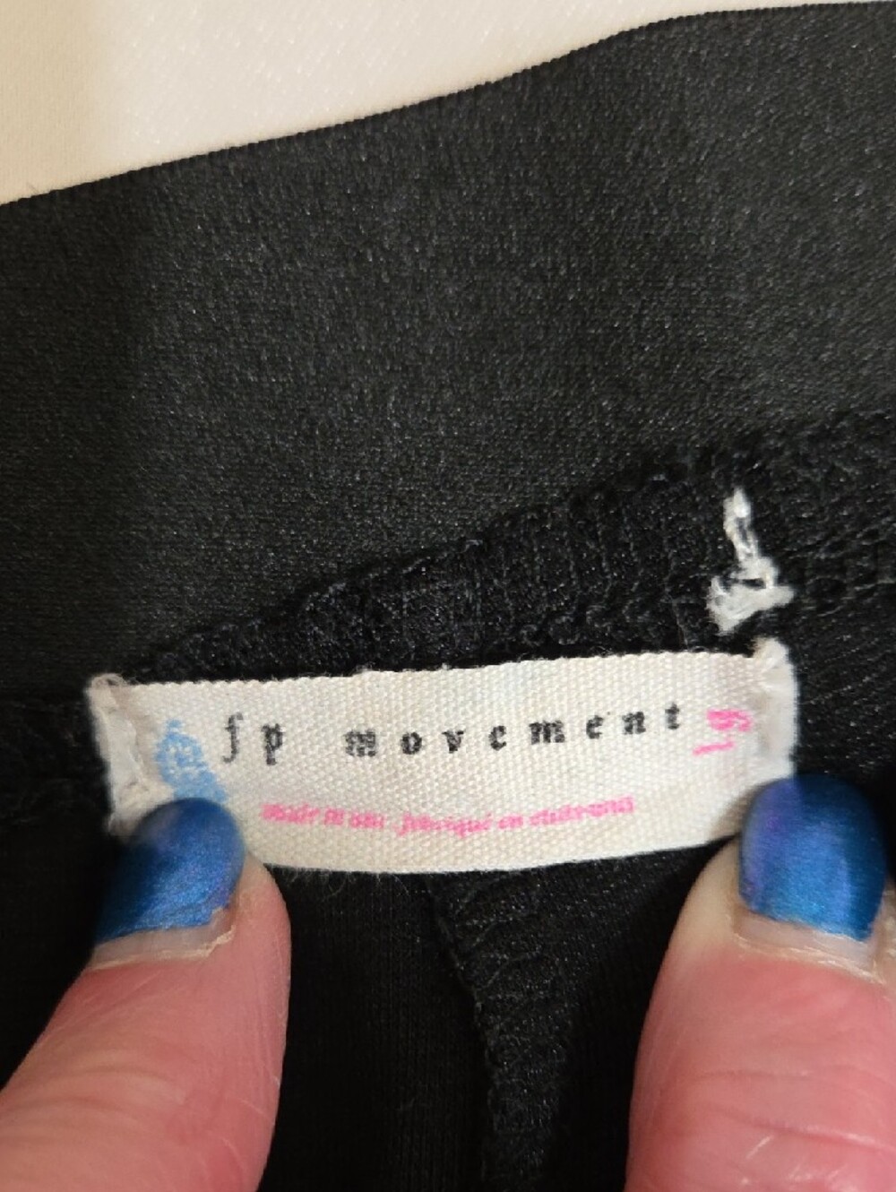 FP Movement by Free People Black Ponte Leggings with Lace-Up Ankle - Picture 2 of 8
